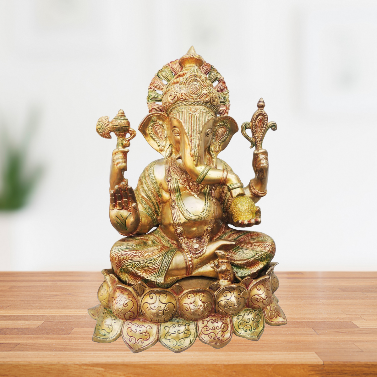Brass Ganesh Ji Statue 26.465Kg - PUSHMYCART