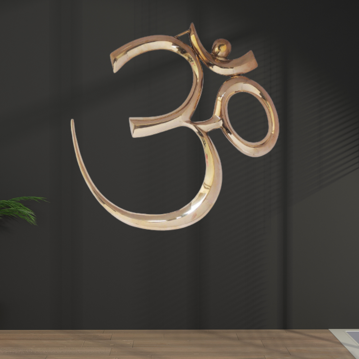 Brass Wall Hanging Om 2.71Kg - PUSHMYCART