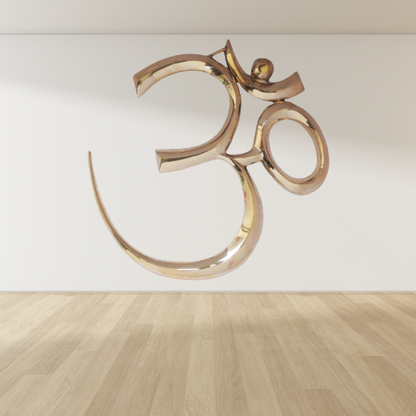 Brass Wall Hanging Om 2.71Kg - PUSHMYCART