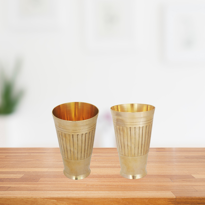 Brass Glass 400 Ml 0.3kg(Pack of 12) - PUSHMYCART