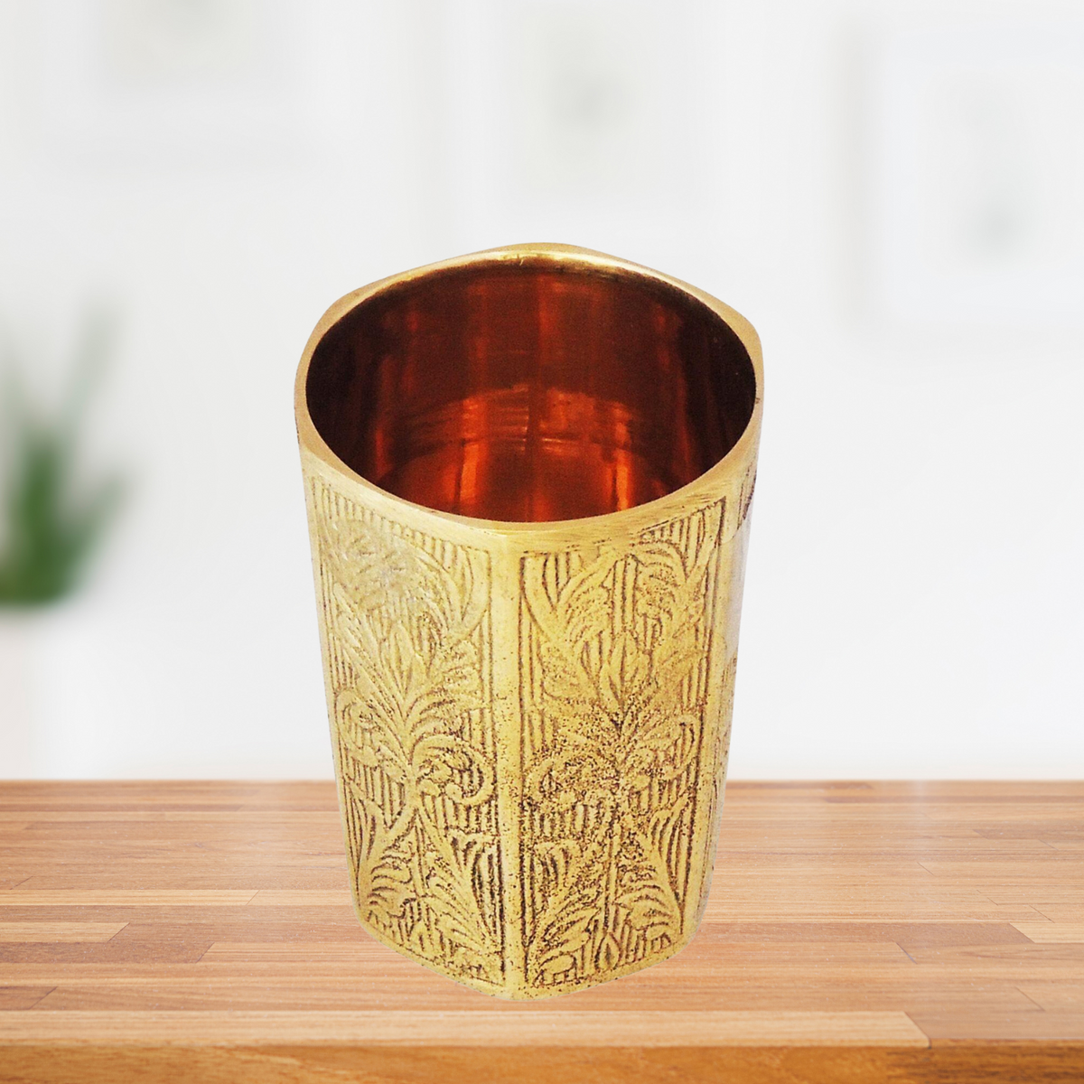 Pure Brass Glass 0.19Kg(Pack of 16) - PUSHMYCART