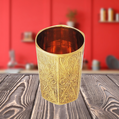 Pure Brass Glass 0.19Kg(Pack of 16) - PUSHMYCART