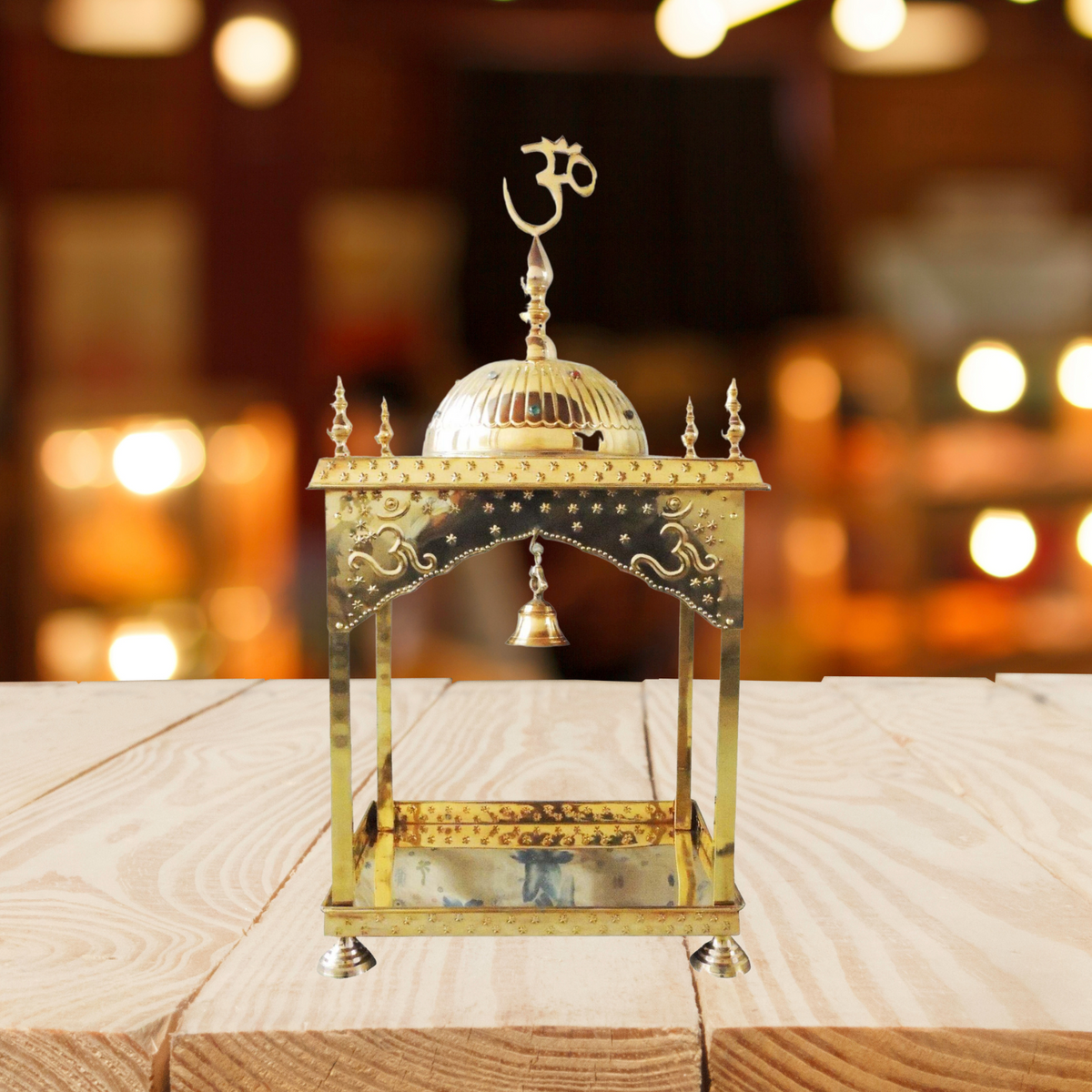 Brass Temple Round Dom 9.56Kg - PUSHMYCART