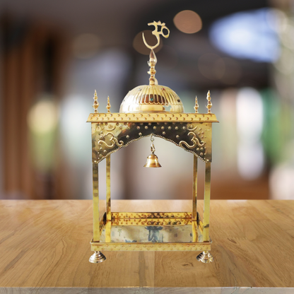 Brass Temple Round Dom 9.56Kg - PUSHMYCART