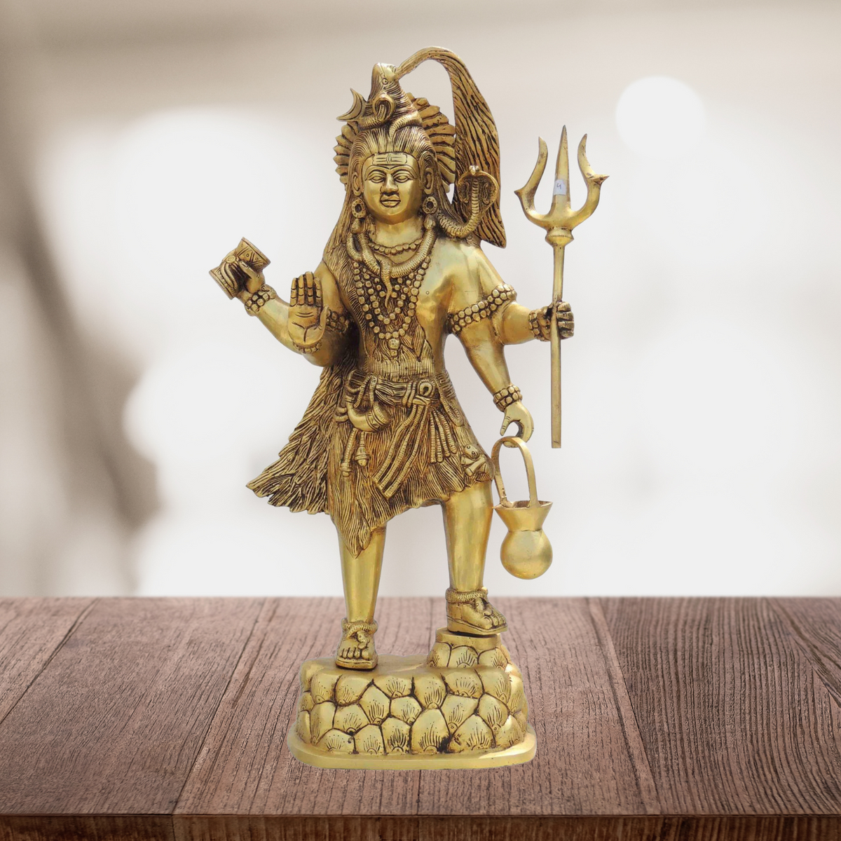 Brass Shiv ji Idol Statue 12.78kg - PUSHMYCART