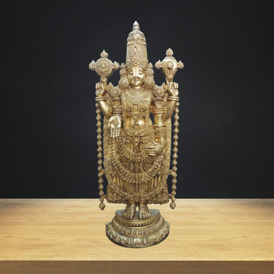 Brass Tirupati Bala Ji God Idol Statue 47Kg - PUSHMYCART