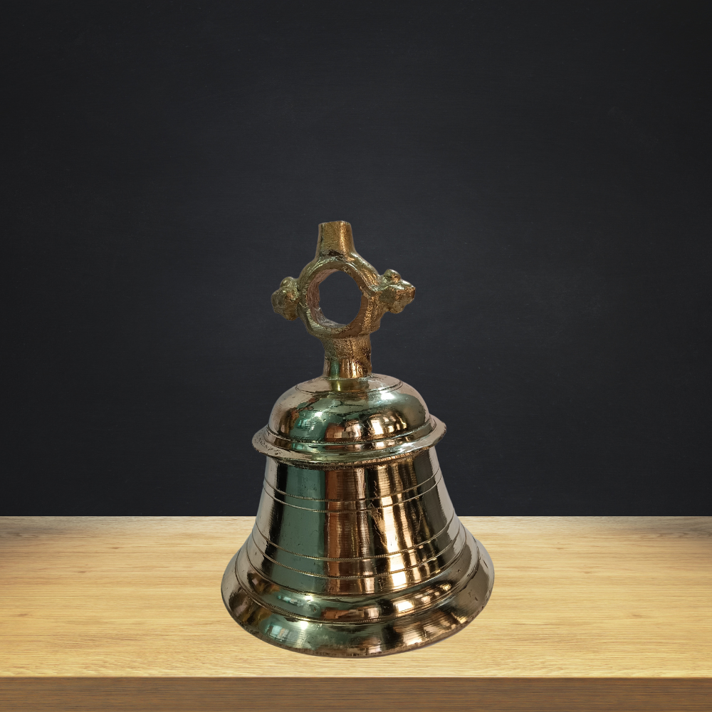 Brass Wall Hanging Bell Ghanta 4.0kg - PUSHMYCART