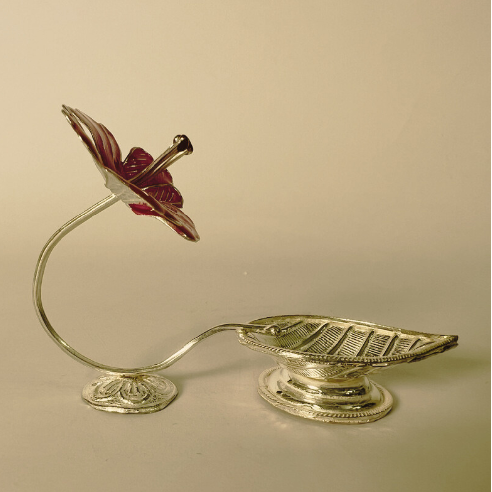 Pure Silver Mohini Deepam Pink 12.5g - PUSHMYCART