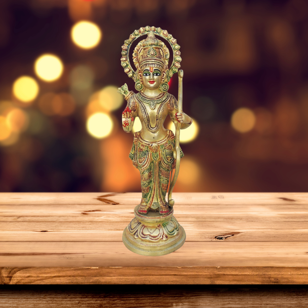 Brass Showpiece Ram Ji Statue Idol 2.56Kg - PUSHMYCART