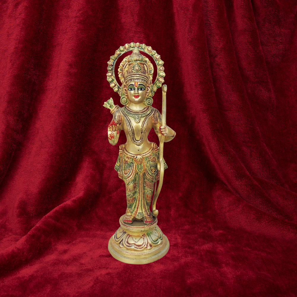 Brass Showpiece Ram Ji Statue Idol 2.56Kg - PUSHMYCART