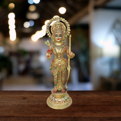 Brass Showpiece Ram Ji Statue Idol 2.56Kg - PUSHMYCART