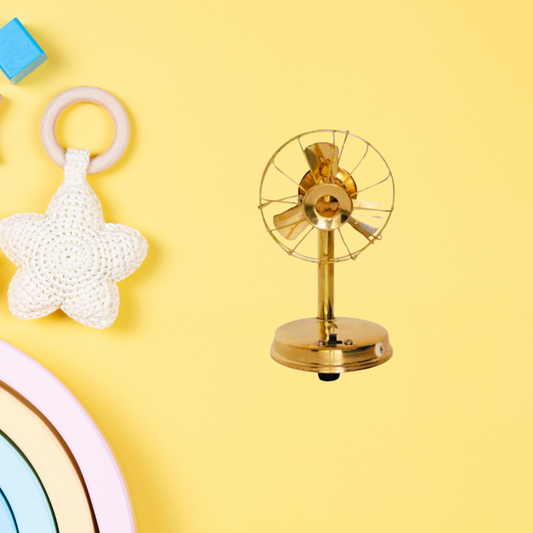 Brass Fan For Laddu Gopal And Children Toy 0.16Kg - PUSHMYCART