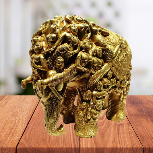 Brass Elephant Statue 16.22Kg - PUSHMYCART