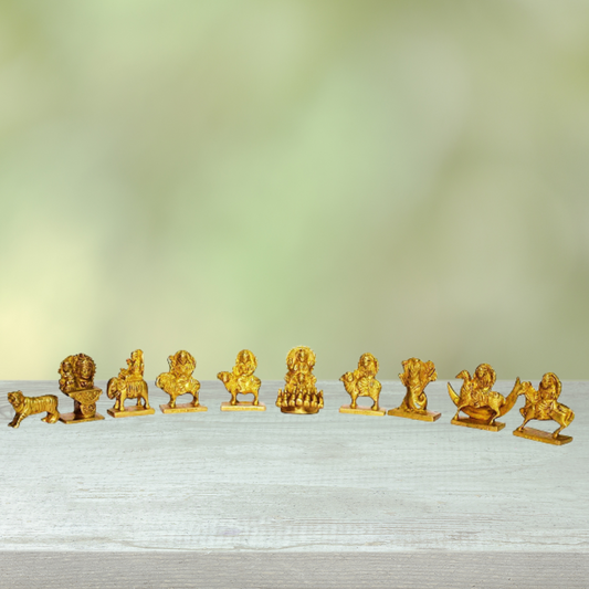 Brass 9 Planets Navagraha Statue 3.02Kg - PUSHMYCART