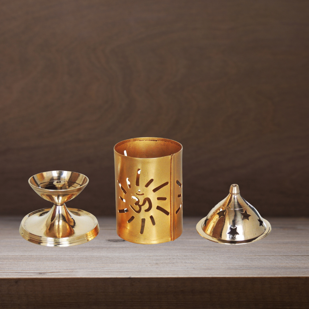 Brass and Iron Om Deepak 0.16Kg - PUSHMYCART