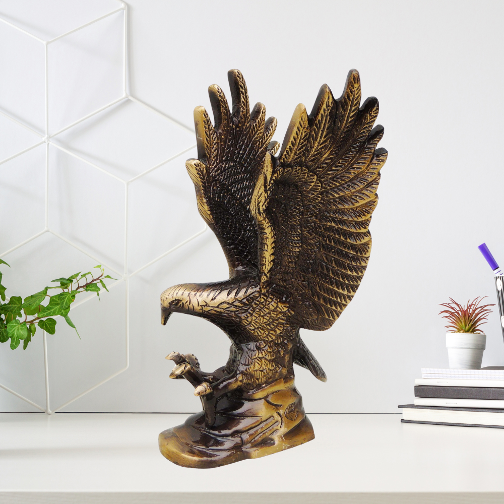 Brass Antique Showpiece Eagle Statue 1.12kg - PUSHMYCART