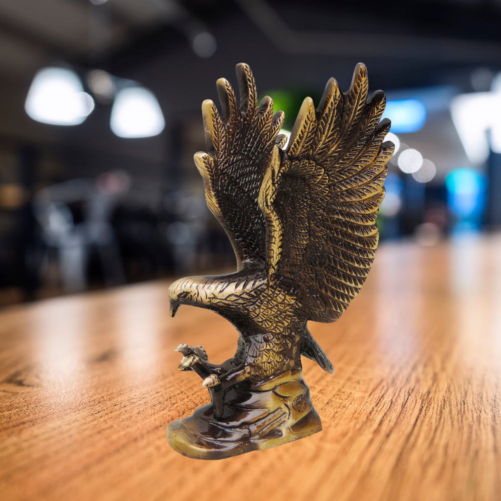 Brass Antique Showpiece Eagle Statue 1.12kg - PUSHMYCART