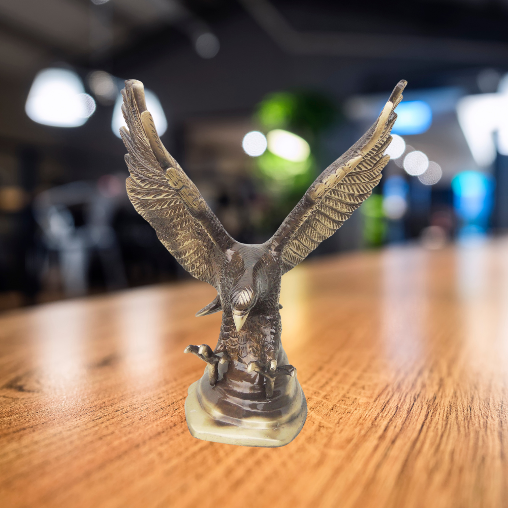 Brass Antique Showpiece Eagle Statue 2.28kg - PUSHMYCART