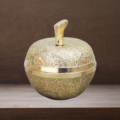 Brass Apple Shape Bowl 0.175Kg - PUSHMYCART