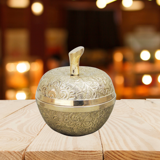 Brass Apple Shape Bowl 0.175Kg - PUSHMYCART