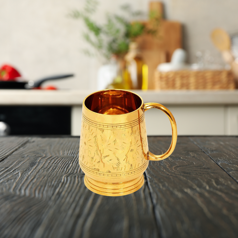 Brass Beer Mug Glass 0.35Kg - PUSHMYCART