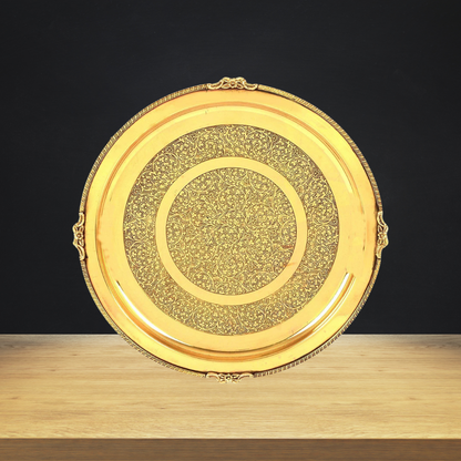 Brass Thali Embose 0.6kg - PUSHMYCART