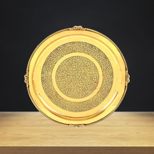 Brass Thali Embose 0.6kg - PUSHMYCART