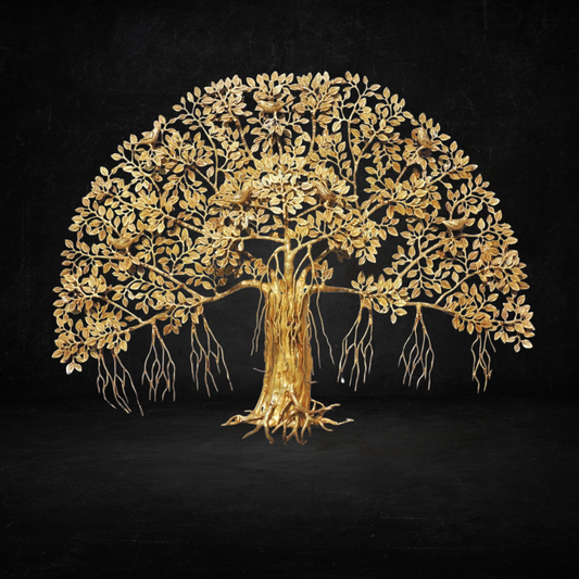 Brass Wall Hanging Showpiece Tree Statue 20.6 Kg - PUSHMYCART