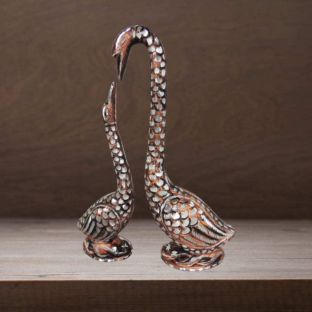 Brass Duck Pair Statue 0.54kg - PUSHMYCART