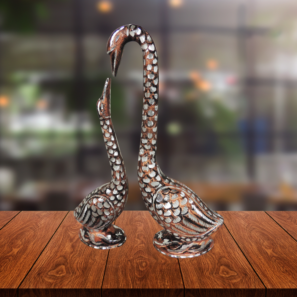 Brass Duck Pair Statue 0.54kg - PUSHMYCART