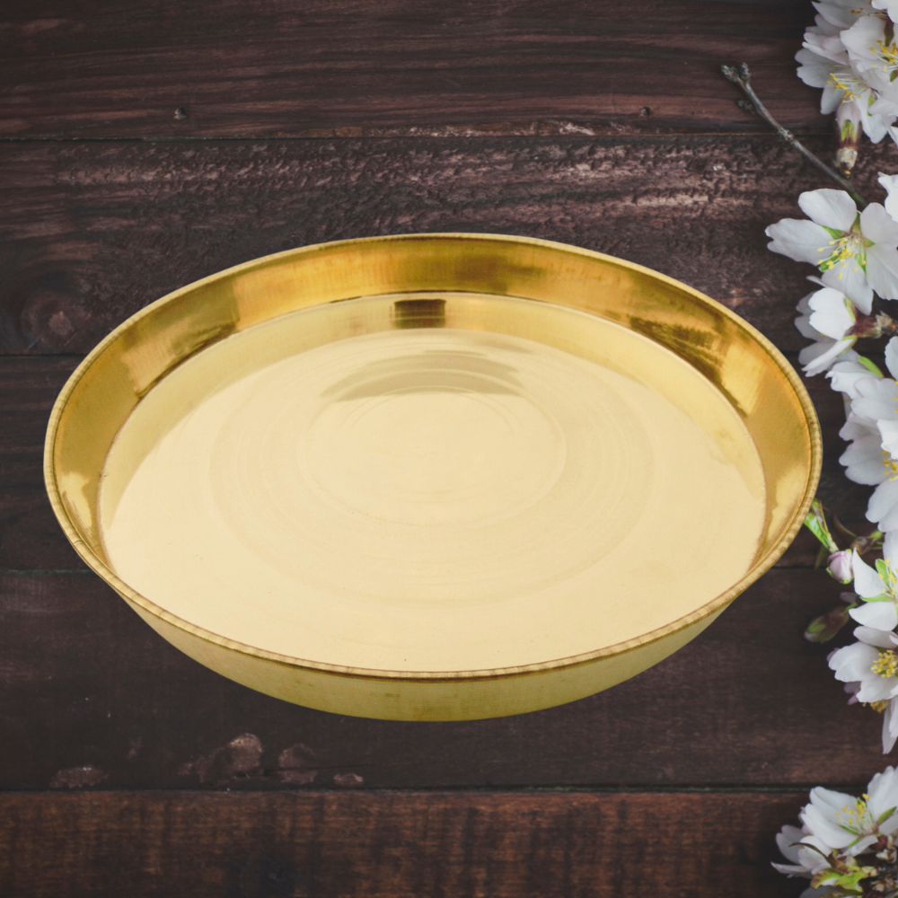 Brass Thali 0.46Kg - PUSHMYCART