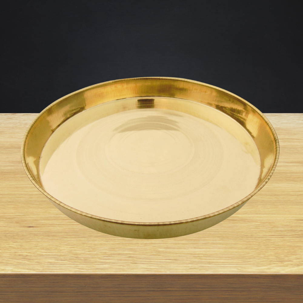 Brass Thali 0.46Kg - PUSHMYCART