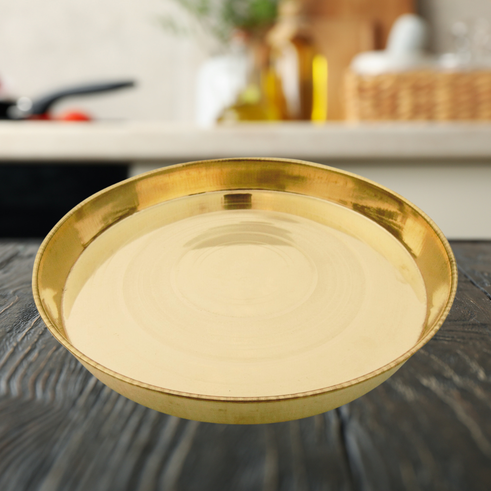 Brass Thali 0.46Kg - PUSHMYCART