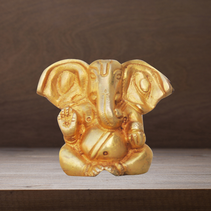 Brass Ganesh Ji God Idol Statue 0.33Kg - PUSHMYCART