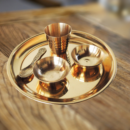 Brass Laddu Gopal Thali Set 0.07Kg - PUSHMYCART