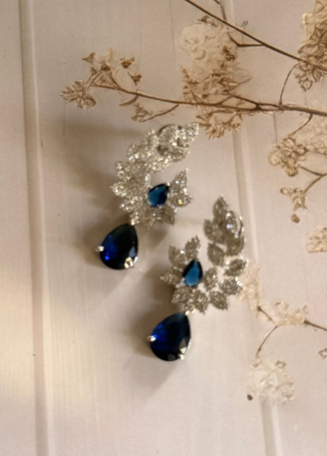 Dhaga Celeste Azure Drop Earrings