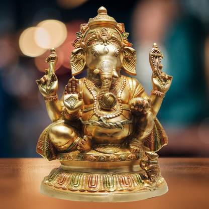 Brass Ganesh Ji Statue 20.2Kg - PUSHMYCART
