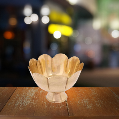 Brass Flower Bowl - Medium 160g - PUSHMYCART