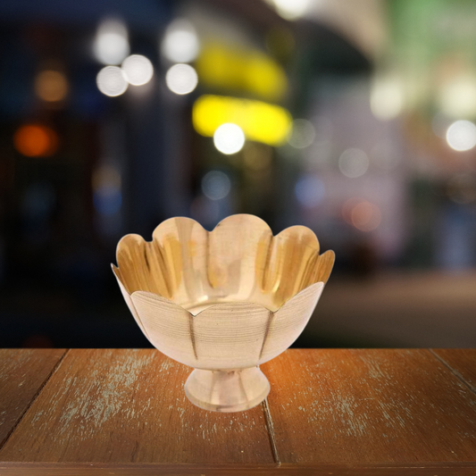 Brass Flower Bowl - Medium 160g - PUSHMYCART