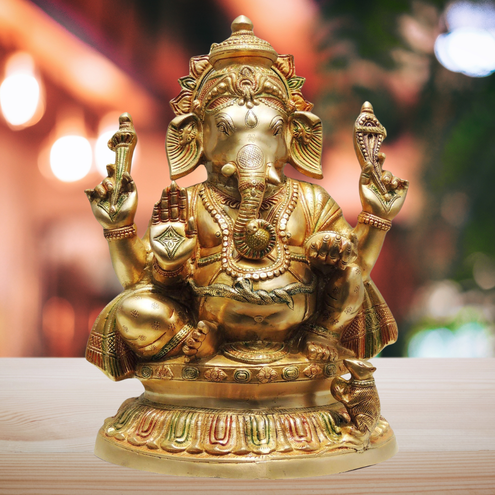 Brass Ganesh Ji Statue 20.2Kg - PUSHMYCART