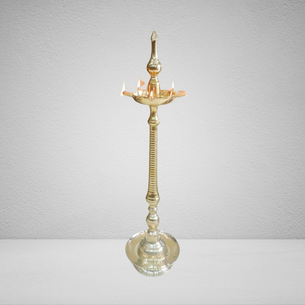 Brass Kerala Fancy Oil Lamp Deepak 12.5Kg - PUSHMYCART