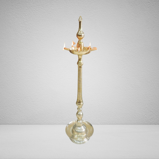 Brass Kerala Fancy Oil Lamp Deepak 12.5Kg - PUSHMYCART