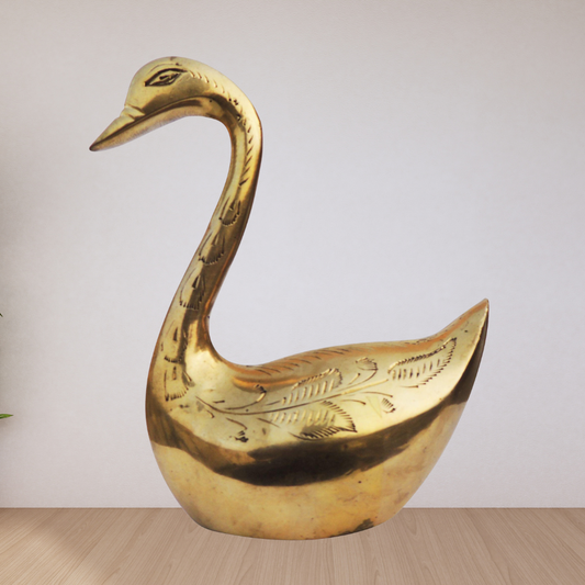 Brass Showpiece Duck Statue 0.66kg - PUSHMYCART