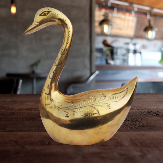 Brass Showpiece Duck Statue 0.66kg - PUSHMYCART