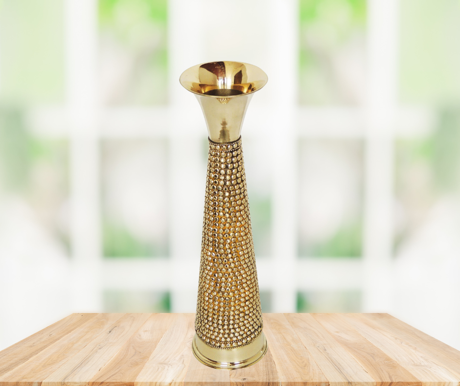 Brass Flower Pot Vase 0.64Kg - PUSHMYCART
