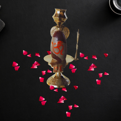 Brass Nav Dev Shiv Ling 0.3Kg - PUSHMYCART
