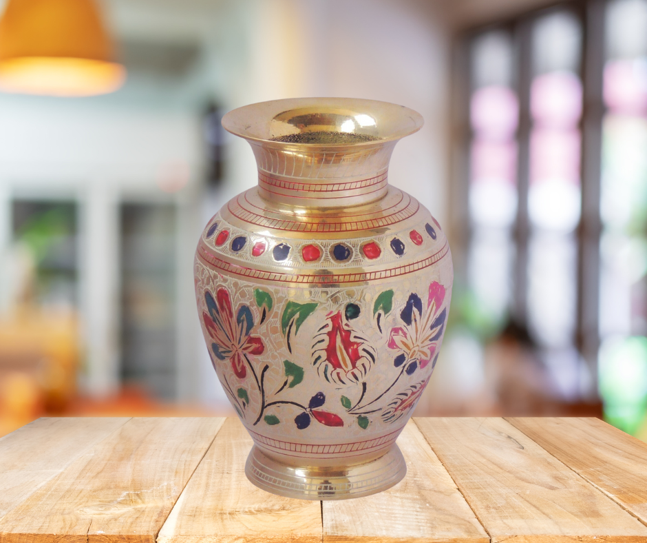 Brass Flower Pot Vase 0.67Kg - PUSHMYCART