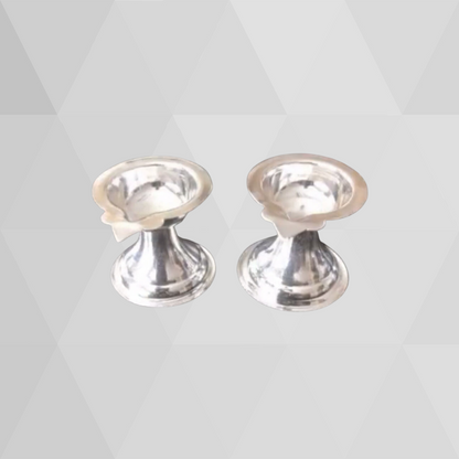 Pure Silver Diya Pair 20gms - PUSHMYCART
