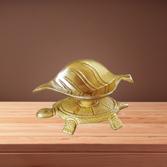 Brass Decorative Tortoise Deepak 0.12kg - PUSHMYCART