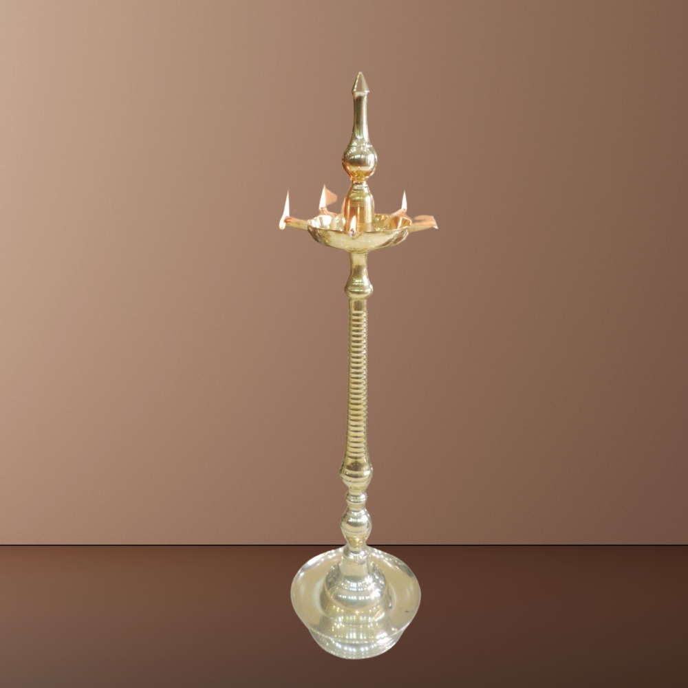 Brass Kerala Fancy Oil Lamp Deepak 12.5Kg - PUSHMYCART